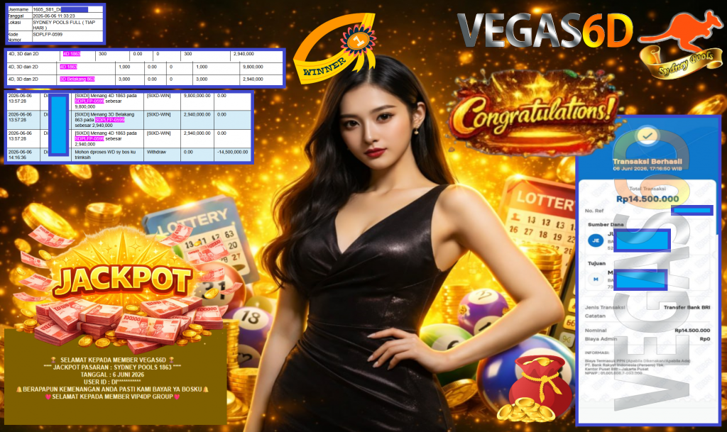 VEGAS6D JACKPOT PASARAN ” SYDNEY POOLS 1863 ” Rp14.500.000,- LUNAS