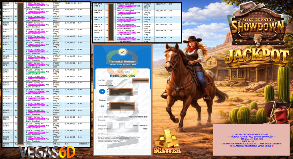 VEGAS6D JACKPOT PGSOFT โ WILD BOUNTY SHOWDOWN โ Rp100.000.000,- LUNAS